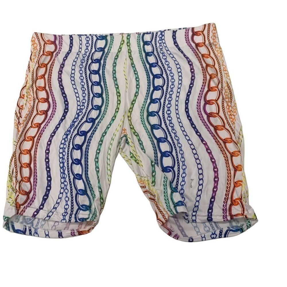 Chainlink Patterned Biker Shorts - Picture 1 of 5